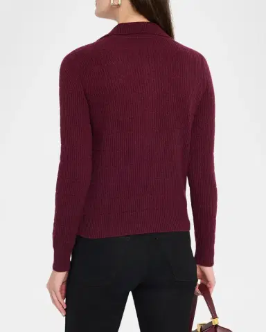 Neiman Marcus Cashmere Polo Sweater | Thumbnail 3 Neiman Marcus Cashmere Polo Sweater | Thumbnail 3