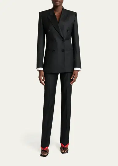 Givenchy Double-Breasted Pinstripe Wool Jacket | Thumbnail 2 Givenchy Double-Breasted Pinstripe Wool Jacket | Thumbnail 2