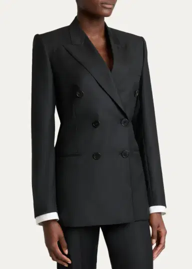 Givenchy Double-Breasted Pinstripe Wool Jacket | Thumbnail 4 Givenchy Double-Breasted Pinstripe Wool Jacket | Thumbnail 4