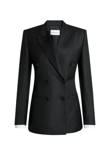 Givenchy Double-Breasted Pinstripe Wool Jacket | Thumbnail 1 Givenchy Double-Breasted Pinstripe Wool Jacket | Thumbnail 1
