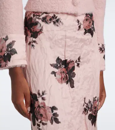 Erdem Floral satin midi skirt | Thumbnail 4 Erdem Floral satin midi skirt | Thumbnail 4