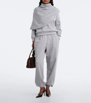 Magda Butrym Draped cotton-blend jersey sweatshirt | Thumbnail 3 Magda Butrym Draped cotton-blend jersey sweatshirt | Thumbnail 3