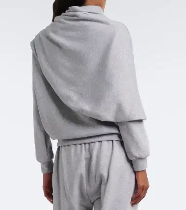 Magda Butrym Draped cotton-blend jersey sweatshirt | Thumbnail 4 Magda Butrym Draped cotton-blend jersey sweatshirt | Thumbnail 4