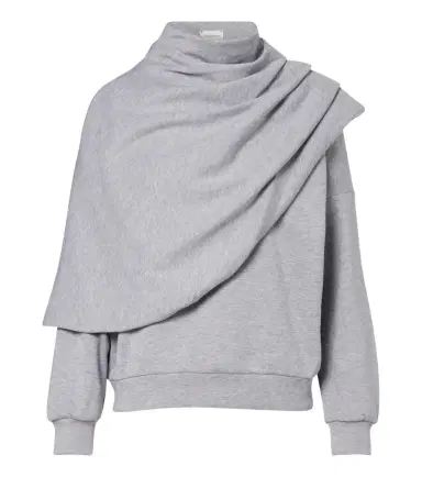 Magda Butrym Draped cotton-blend jersey sweatshirt | Thumbnail 1 Magda Butrym Draped cotton-blend jersey sweatshirt | Thumbnail 1