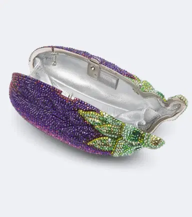 Judith Leiber Couture Eggplant crystal-embellished clutch | Thumbnail 3 Judith Leiber Couture Eggplant crystal-embellished clutch | Thumbnail 3