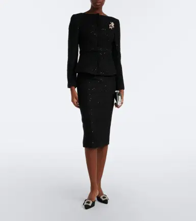 Roland Mouret Sequined bouclé pencil skirt | Thumbnail 5 Roland Mouret Sequined bouclé pencil skirt | Thumbnail 5