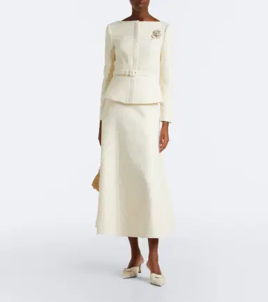 Roland Mouret Belted embellished bouclé jacket | Thumbnail 2 Roland Mouret Belted embellished bouclé jacket | Thumbnail 2