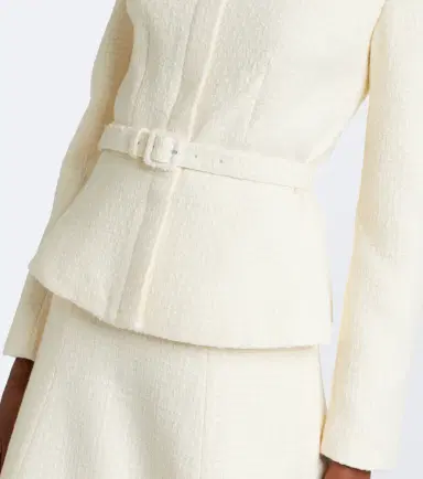 Roland Mouret Belted embellished bouclé jacket | Thumbnail 4 Roland Mouret Belted embellished bouclé jacket | Thumbnail 4