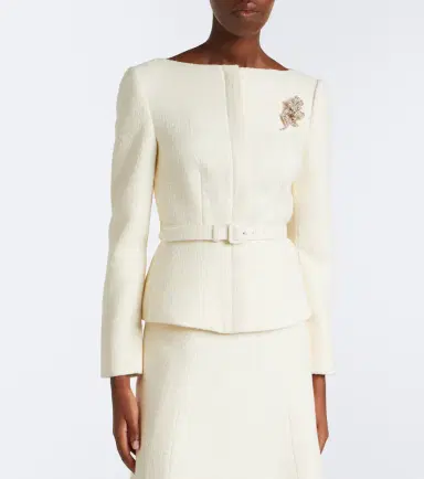 Roland Mouret Belted embellished bouclé jacket | Thumbnail 5 Roland Mouret Belted embellished bouclé jacket | Thumbnail 5