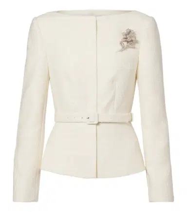 Roland Mouret Belted embellished bouclé jacket | Thumbnail 1 Roland Mouret Belted embellished bouclé jacket | Thumbnail 1