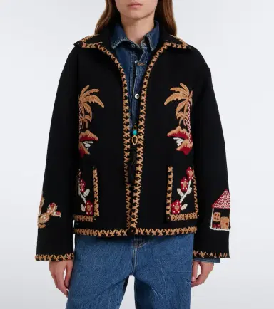 Alanui Remember Me embroidered virgin wool jacket | Thumbnail 4 Alanui Remember Me embroidered virgin wool jacket | Thumbnail 4