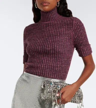 Rabanne Ribbed-knit wool and silk sweater | Thumbnail 3 Rabanne Ribbed-knit wool and silk sweater | Thumbnail 3