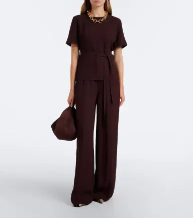 Joseph Dee crêpe wide-leg pants | Thumbnail 3 Joseph Dee crêpe wide-leg pants | Thumbnail 3