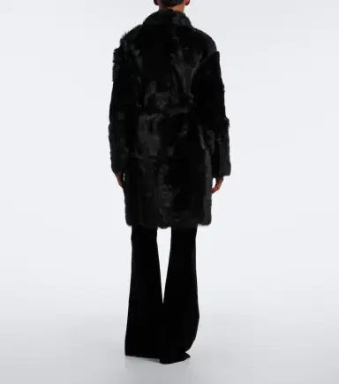 Yves Salomon Reversible shearling wrap coat | Thumbnail 2 Yves Salomon Reversible shearling wrap coat | Thumbnail 2