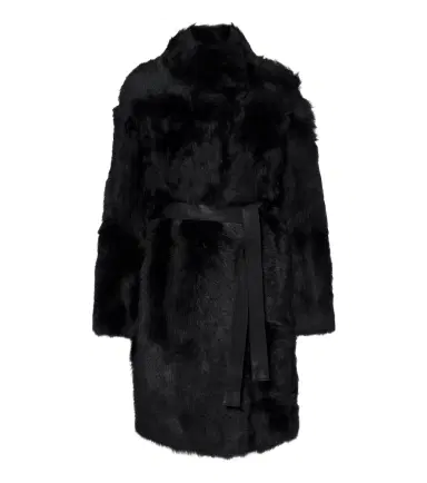 Yves Salomon Reversible shearling wrap coat | Thumbnail 1 Yves Salomon Reversible shearling wrap coat | Thumbnail 1
