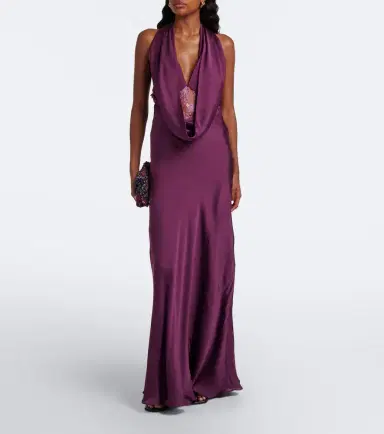 Christopher Esber Cesura draped open-back silk satin gown | Thumbnail 5 Christopher Esber Cesura draped open-back silk satin gown | Thumbnail 5