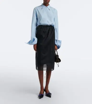 Prada Oversized cotton poplin shirt | Thumbnail 2 Prada Oversized cotton poplin shirt | Thumbnail 2
