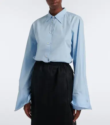 Prada Oversized cotton poplin shirt | Thumbnail 3 Prada Oversized cotton poplin shirt | Thumbnail 3