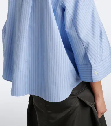Sacai Striped cotton-blend poplin shirt | Thumbnail 3 Sacai Striped cotton-blend poplin shirt | Thumbnail 3