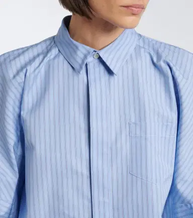 Sacai Striped cotton-blend poplin shirt | Thumbnail 5 Sacai Striped cotton-blend poplin shirt | Thumbnail 5