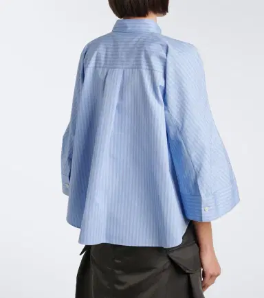 Sacai Striped cotton-blend poplin shirt | Thumbnail 6 Sacai Striped cotton-blend poplin shirt | Thumbnail 6