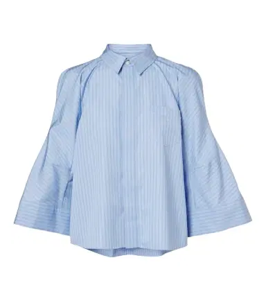 Sacai Striped cotton-blend poplin shirt | Thumbnail 1 Sacai Striped cotton-blend poplin shirt | Thumbnail 1