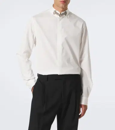 Valentino Embellished cotton poplin shirt | Thumbnail 3 Valentino Embellished cotton poplin shirt | Thumbnail 3