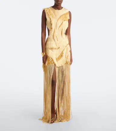 Xu Zhi Embellished fringed open-back minidress | Thumbnail 3 Xu Zhi Embellished fringed open-back minidress | Thumbnail 3