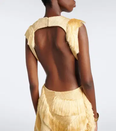 Xu Zhi Embellished fringed open-back minidress | Thumbnail 4 Xu Zhi Embellished fringed open-back minidress | Thumbnail 4
