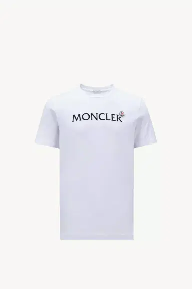 Moncler Flocked Logo Cotton T-shirt | Thumbnail 2 Moncler Flocked Logo Cotton T-shirt | Thumbnail 2