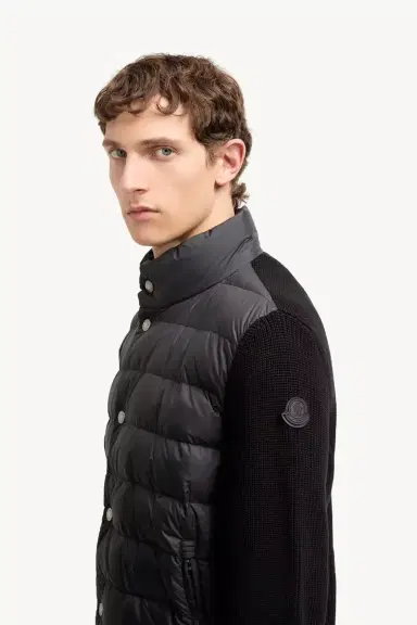 Moncler Padded Cotton Zip-up Cardigan | Thumbnail 4 Moncler Padded Cotton Zip-up Cardigan | Thumbnail 4