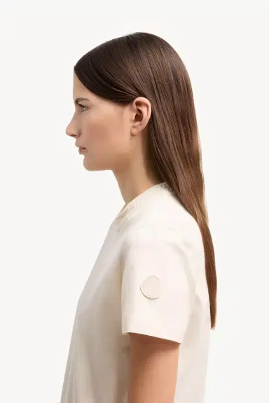 Moncler Crochet Accent Cotton T-shirt | Thumbnail 4 Moncler Crochet Accent Cotton T-shirt | Thumbnail 4