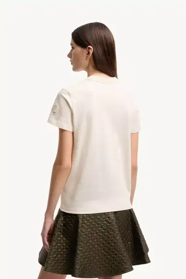 Moncler Crochet Accent Cotton T-shirt | Thumbnail 6 Moncler Crochet Accent Cotton T-shirt | Thumbnail 6