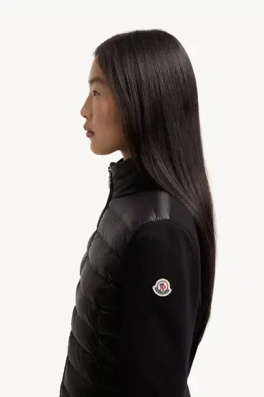 Moncler Padded Wool Zip-up Cardigan | Thumbnail 4 Moncler Padded Wool Zip-up Cardigan | Thumbnail 4