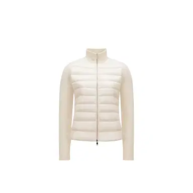 Moncler Padded Wool Zip-up Cardigan | Thumbnail 1 Moncler Padded Wool Zip-up Cardigan | Thumbnail 1