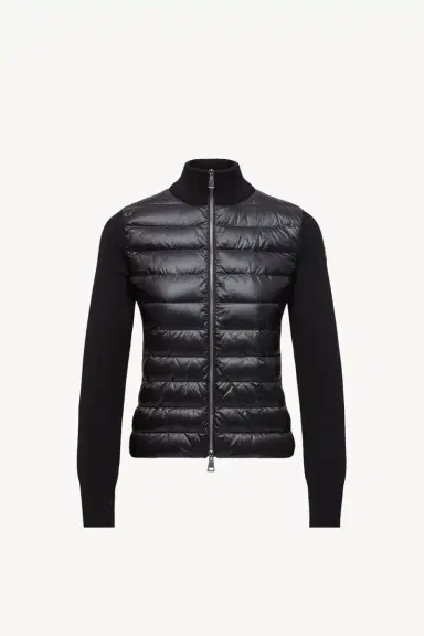 Moncler Padded Wool Zip-up Cardigan | Thumbnail 2 Moncler Padded Wool Zip-up Cardigan | Thumbnail 2