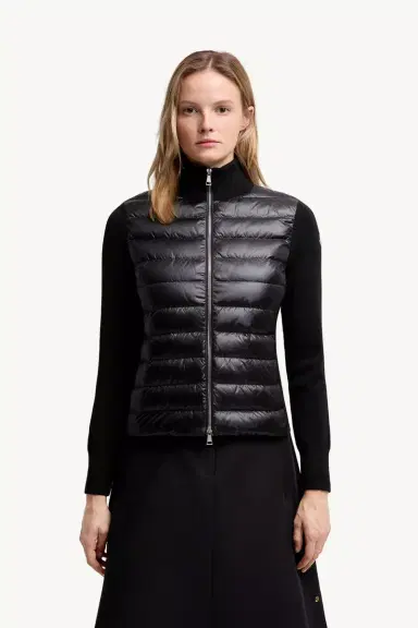 Moncler Padded Wool Zip-up Cardigan | Thumbnail 5 Moncler Padded Wool Zip-up Cardigan | Thumbnail 5
