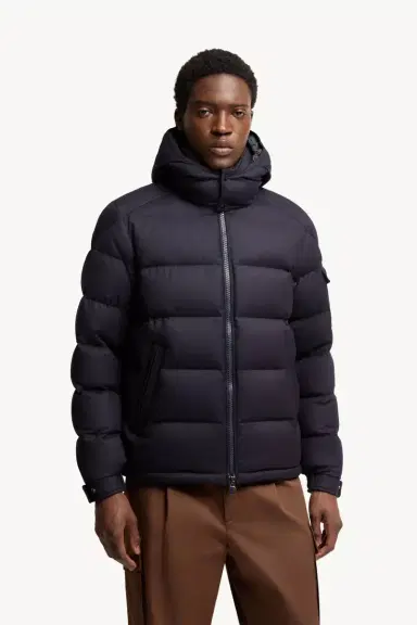 Moncler Montgenevre Hooded Wool Flannel Short Down Jacket | Thumbnail 5 Moncler Montgenevre Hooded Wool Flannel Short Down Jacket | Thumbnail 5