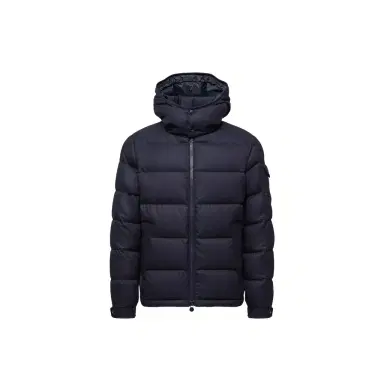 Moncler Montgenevre Hooded Wool Flannel Short Down Jacket | Thumbnail 1 Moncler Montgenevre Hooded Wool Flannel Short Down Jacket | Thumbnail 1
