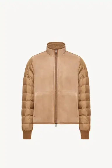 Moncler Crachin Reversible Shearling & Nappa Short Down Jacket | Thumbnail 2 Moncler Crachin Reversible Shearling & Nappa Short Down Jacket | Thumbnail 2