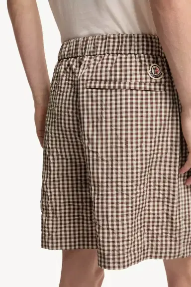 Moncler Vichy Cotton Blend Shorts | Thumbnail 7 Moncler Vichy Cotton Blend Shorts | Thumbnail 7