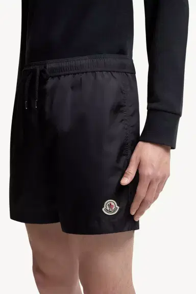 Moncler Logo Patch Swim Shorts | Thumbnail 4 Moncler Logo Patch Swim Shorts | Thumbnail 4