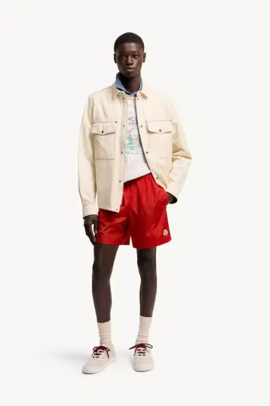Moncler Logo Patch Swim Shorts | Thumbnail 3 Moncler Logo Patch Swim Shorts | Thumbnail 3