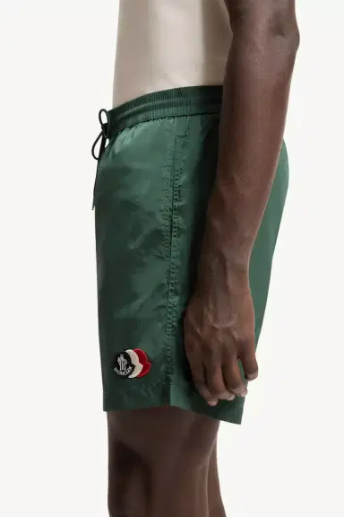 Moncler Logo Patch Swim Shorts | Thumbnail 4 Moncler Logo Patch Swim Shorts | Thumbnail 4