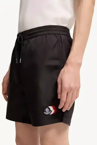 Moncler Logo Patch Swim Shorts | Thumbnail 4 Moncler Logo Patch Swim Shorts | Thumbnail 4
