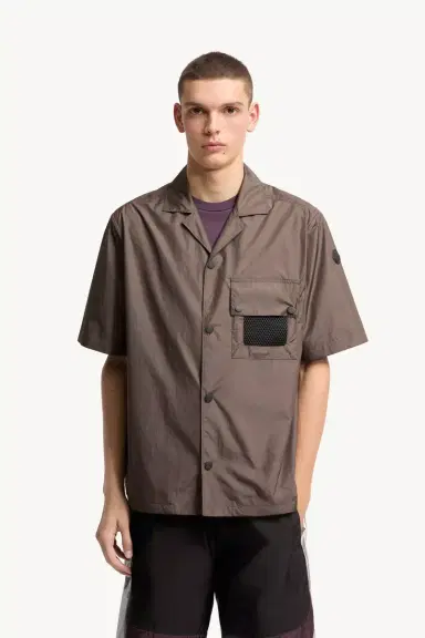 Moncler Logo Short Sleeve Shirt | Thumbnail 5 Moncler Logo Short Sleeve Shirt | Thumbnail 5