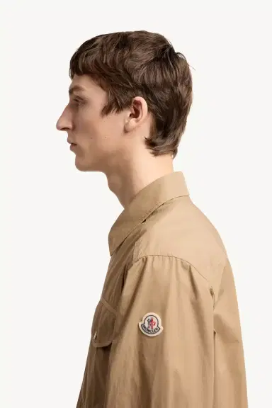 Moncler Cotton Poplin Long Sleeve Zip-up Shirt Jacket | Thumbnail 4 Moncler Cotton Poplin Long Sleeve Zip-up Shirt Jacket | Thumbnail 4