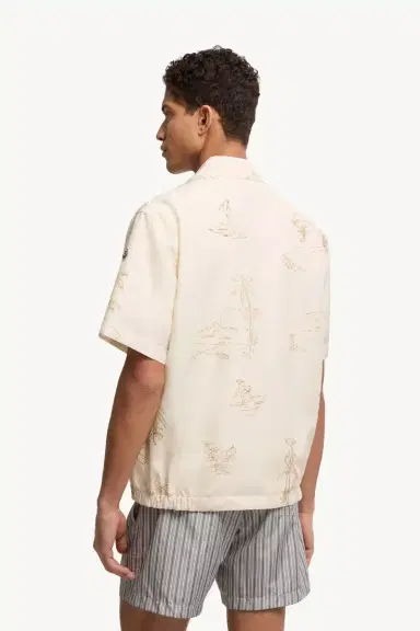 Moncler Surf Print Short Sleeve Shirt | Thumbnail 6 Moncler Surf Print Short Sleeve Shirt | Thumbnail 6