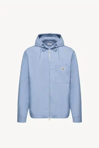Moncler Cotton Blend Poplin Hooded Shirt Jacket | Thumbnail 2 Moncler Cotton Blend Poplin Hooded Shirt Jacket | Thumbnail 2