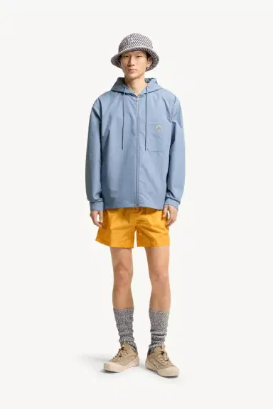 Moncler Cotton Blend Poplin Hooded Shirt Jacket | Thumbnail 3 Moncler Cotton Blend Poplin Hooded Shirt Jacket | Thumbnail 3